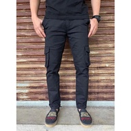 Six Pocket Seluar Cargo Slack Kirja  kain Strechable Lelaki den Perempuan blh pakai