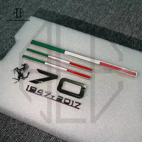 3D Metal Car Logo For Ferrari 458 488 599 812 F2 California Car Rear Bumper Body Stickers Badge Embl
