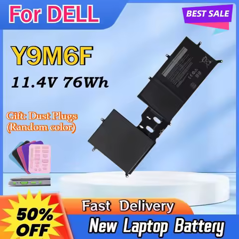 Y9M6F 08K84Y Laptop Battery 11.4V 76Wh For DELL Alienware M15 R2 P87F ALW15M-D4736W/D4501B, M15 R2 C
