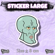 Sticker Handsome Squidward Large Laptop Helm Tumbler Vinyl Waterproof