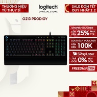 Logitech G213 Prodigy wired gaming keyboard - RGB, Full size, durable spill-proof