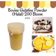Bovine Gelatine Powder ( Halal ) 200 Bloom / 吉利丁粉 - 60g ( repack )