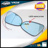 Toyota Vios (3rd) Blue Side Mirror With LED Signal Wide Angle Sight Rear View 2013-2019 XP150 NCP150 3rd Vacc Auto