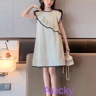 Kids Dress Baby Girl Dress Gaun Baju Budak Perempuan Summer Korean Princess Dress Casual Wear 3-13 Y