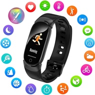 Smartwatch สมาร์ทวอทช์ 2021สมาร์ทนาฬิกาผู้หญิงผู้ชาย Heart Rate ติดตาม IP67กันน้ำสายรัดข้อมือกีฬาผู้ชายฟิตเนส Pedometer นาฬิกาสำหรับ Xiaomi Huawei Smartwatch สมาร์ทวอทช์ Black