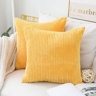 Supersoft Corduroy Cushion Cover Home Decor Pillow Covers Plain Striped Throw Pillow Case for Sofa Bed Living Room Decoration