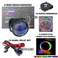 Biled Projector X-7SEVEN X5000 Bluelens 2.5 inch Flat Cut OFF 60 watt Biled X-7Seven Original Lampu 
