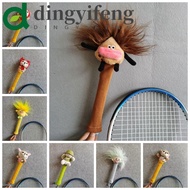 DINGYIFENG Badminton Racket Handle Cover, Elastic Non Slip Cartoon Badminton Racket Protector, Sweat Absorption Grip Drawstring Animal Cute Badminton Racket Grip Cover Sport