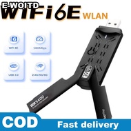 E-WOITD อะแดปเตอร์ Wifi6E USB AX5400M 2.4G & 5G & 6GHz USB 3.0 WiFi 6ตัวรับสัญญาณเสาอากาศ Tri-band