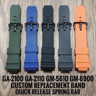 CUSTOM FIT  GM-2100 GA-2100 GA-2110 GM-5600 GM-6900 REPLACEMENT STRAP QUICK RELEASE SPRING BAR. FREE