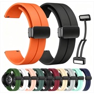 18mm 20mm 22mm Magnetic D Type Clasp Silicone Watch Band for Garmin Forerunner 170 70 570 255 265 64