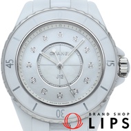 Chanel J12 Watch 33mm 12P Diamonds J12 33mm H5703 Box Warranty Ceramic Ladies Watch White Polished E