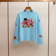 Sandro Women's Fall Winter Korean-Inspired Embroidered Sweater