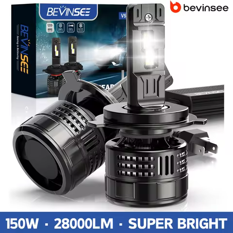 BEVINSEE H4 H7 LED Headlight Bulbs CANBUS 150W 28000LM Super Bright H11 9005 HB3 9006 HB4 9012 HIR2 