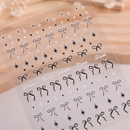 Nail Stickers Beautiful Bow Pattern 3 Colors To Choose From 3D Style 9 Baht Per Sheet