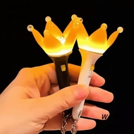 WATTLE Kpop Lightstick, Mini Black White Bigbang Lightstick, Fashion Crown Shape Portable Keychain L
