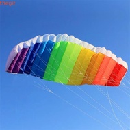 THEGIRL8B Dual Line Kite, Good Flying Rainbow Kites Toys, Outdoor Fun Handle String 1.4m 2m 2.7m Lar