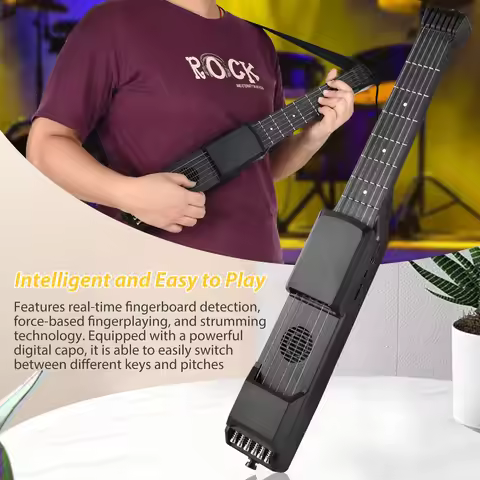 7 Frets Smart Electric Guitar Silent Practice Digital Tuner Metronome MIDI Multifunctional Guitar wi