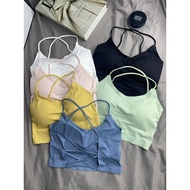 Seductive 2-Strap Backless Cross-woven Bra