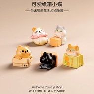 5pcs Box Cat 3D Resin Charms for DIY (8-330)