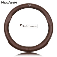 ไม่มีกลิ่นบางรุ่นสำหรับ Mazda หนังวัวพวงมาลัยสำหรับ Mazda 2สำหรับ Mazda 3 Mazda 6 CX-3 CX-5 CX-9 MX-