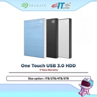 Seagate One Touch USB 3.0 Aluminum Portable Slim External Hard Disk Drive HDD (1TB/2TB/4TB/5TB)