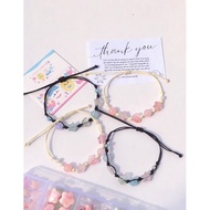 Love and friendship couple drawstring bracelet (2 bracelets)