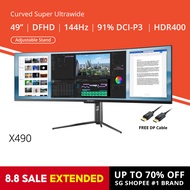 PRISM+ X490 49 144Hz HDR Super Ultrawide DFHD Curved 32:9 [3840 x 1080] FreeSync Gaming Monitor
