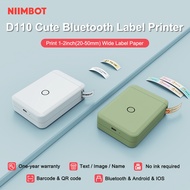 NIIMBOT D110 Label Printer, Small Thermal Self-Adhesive Printer, Portable Bluetooth Connected Label 