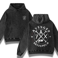 Avenged Sevenfold" Stone Wash Hoodie | Washing Washing | Jacket | Hoodie Band | A7X