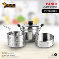 Arwana Houseware Multi-Function Pan STPCF0220S (20cm) - Golden Flying Fish