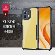 XUNDD 軍事防摔 小米11 Lite 5G NE / 11 Lite 共用 鏡頭全包覆 清透保護殼 手機殼(夜幕黑)