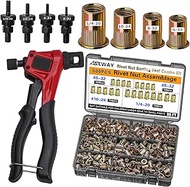 Imperial Pressure Rivet Nut Tool Kit, 500PCS (1/4-20,10-24,8-32,6-32) inch Rivet Nut, Suitable for F