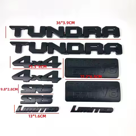 Matte Black Overlay Car Sticker for Toyota TUNDRA Pickup 4X4 SR5 V8 Modified Limited Edition Logo Co
