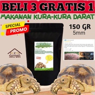 [BUY3GET1] 150GR MAKANAN SULCATA PELET PARDALIS PAKAN TORTOISE FOOD PELLET HERMANNI RUSSIAN ALDABRA 