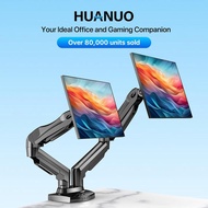 HUANUO Dual Monitor/Single Monitor/Adjustable Monitor mount for Gaming and Home Office Setups, for 1