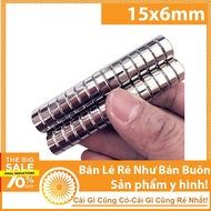 N38 magnetic nickel-plated magnet size 15x6mm