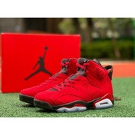 Air Jordan 6 retro "gro" red cowhide running shoes MEN'S AJ6 basketball shoes ct8529-600