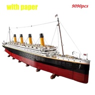 🎊ส่งภายใน24ชม🎊ตัวต่อ LEGO ที่เข้ากันได้กับ Titanic รุ่น 1:1 (9090 ชิ้น) ของขวัญของเล่นเพื่อการศึกษา