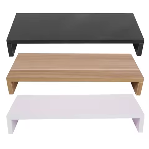1Pcs Wooden Stand LED LCD Computer Monitor Riser Desktop Organizer Display Bracket Rack Monitor Hold