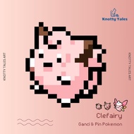 GANTUNGAN Clefairy Clefable Keychain Pokemon Pin Keychain BadgeKeychain Handmade Animemerchandise