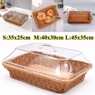 Woven Basket Bread Vegetable Fruit Storage Containers Food Serving Basket for Home Kitchen Picnic Du