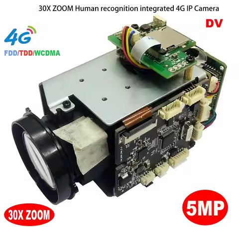 CamHipro SONY IMX335 4G Wireless 5MP 30X ZOOM Humanoid IP Camera Security DV Recorder Support SD MIC