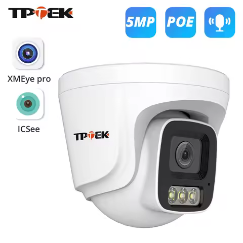 5MP IP Camera POE Indoor Surveillance H.265 Two Way Audio CCTV Color Night Vision Camera For POE Sys