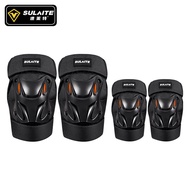 SULAITE 1 คู่รถจักรยานยนต์เข่าข้อศอก Combo Kneepad สําหรับชายป้องกันกีฬา MTB Racing Motocross Protec