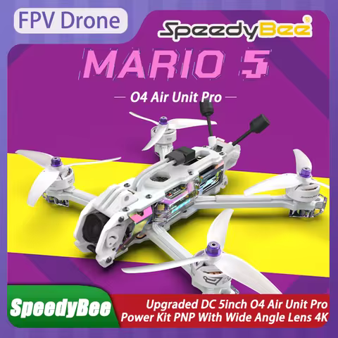 2026 New SpeedyBee Mario5 DC 5inch FPV Drone Upgraded O4 Air Unit Pro Power Kit PNP With Wide Angle 