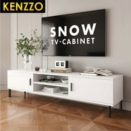 KENZZO : Adjustable Height TV Cabinet with Storage White Color (4ft /6ft)/ Kabinet TV / 3.5 FT Coffe