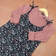 ART A59G PREMIUM RIB T-SHIRT OVERALL SET ONSEAT OVERALL KOREAN STYLE PREMIUM RIB T-SHIRT OVERALL DRE