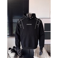 Ready Stock 2026 Autumn New Style Hua Cotton 380g Street Wear Hooded Sweatshirt W6112