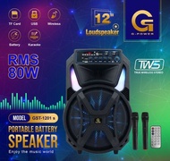 G-POWER SPEAKER PORTABLE GST  1501 lite 15 INCH 1201s 12INCH FREE 2 MICROPHONE WIRELESS